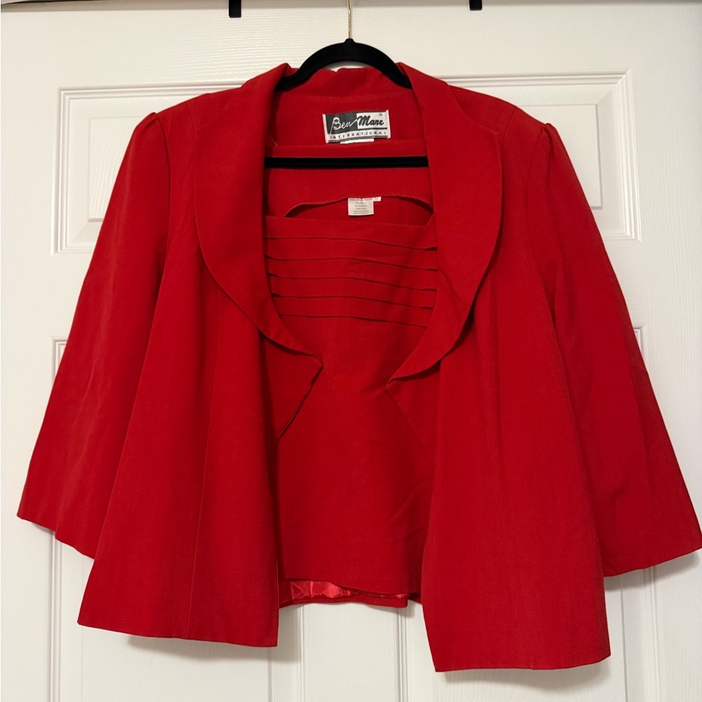 Ben Marc 3 Piece Red Women's “Church Suit”
